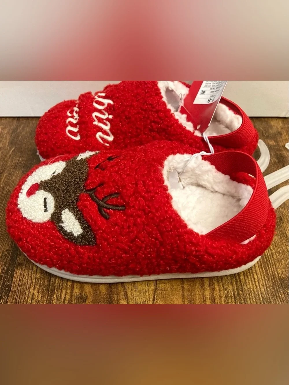 Toddler Cabin Crew Scuff Slippers - Wondershop™ Red Size 7T-8T New